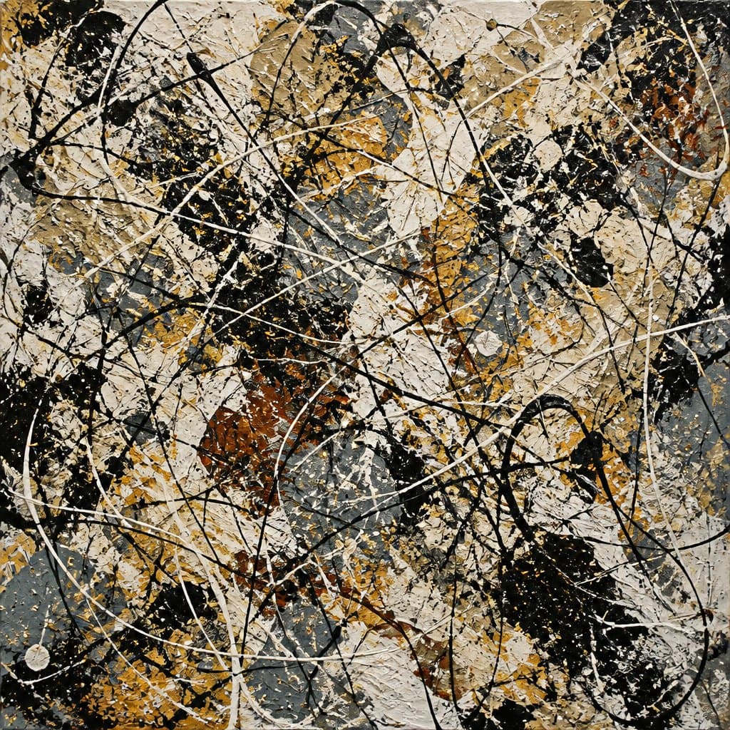 AI-generated image inspired by Action Painting