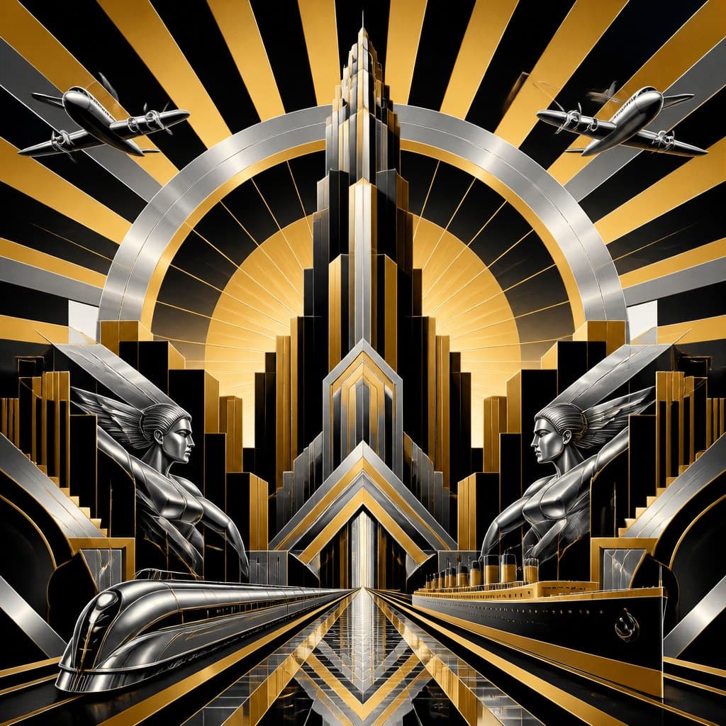 AI-generated image inspired by Art Deco