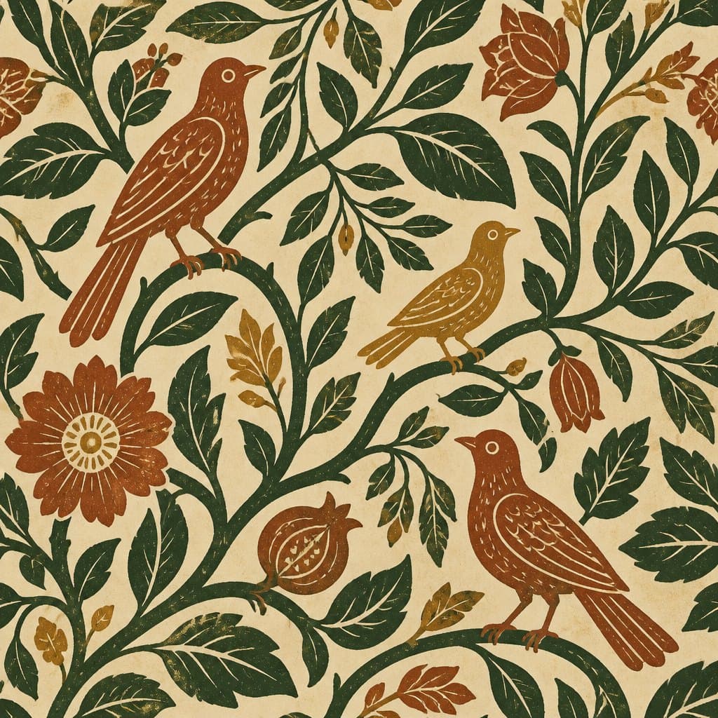 AI-generated image inspired by Arts and Crafts Movement