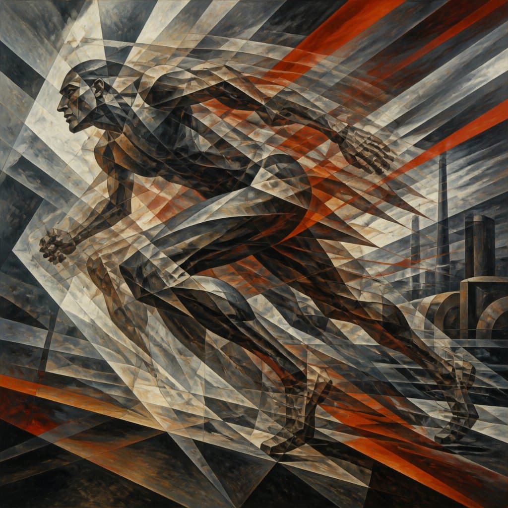 AI-generated image inspired by Futurism