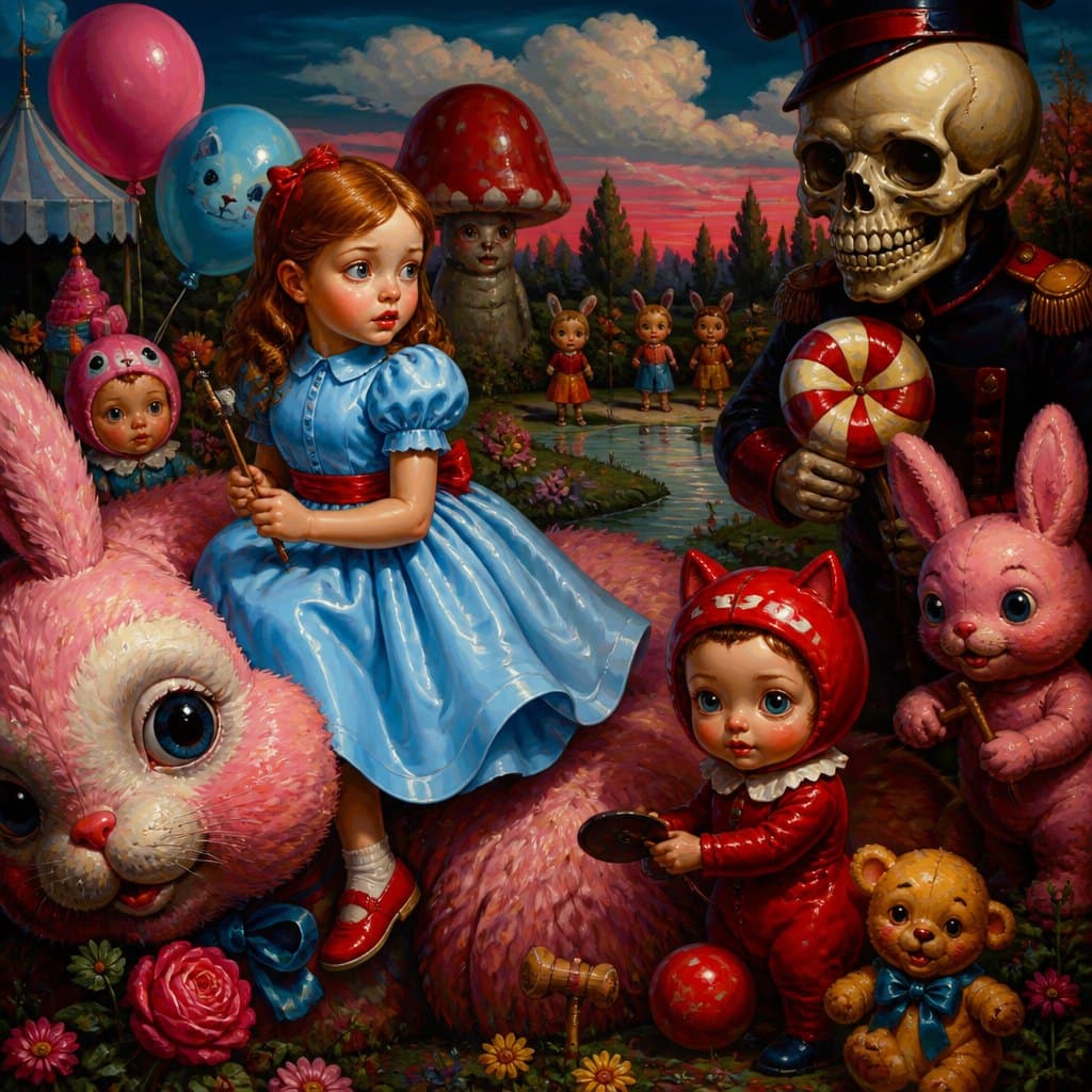 AI-generated image inspired by Lowbrow & Pop Surrealism