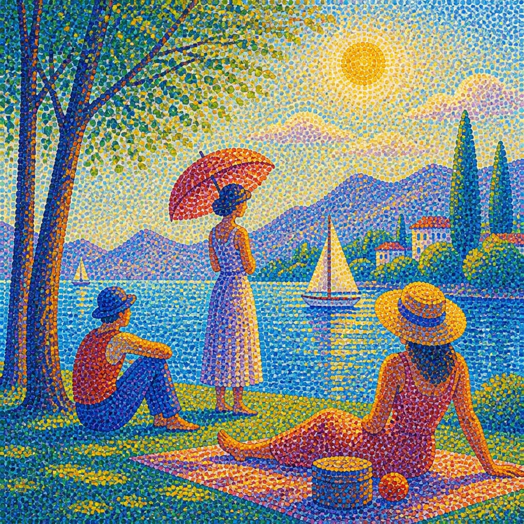 AI-generated image inspired by Neo-Impressionism