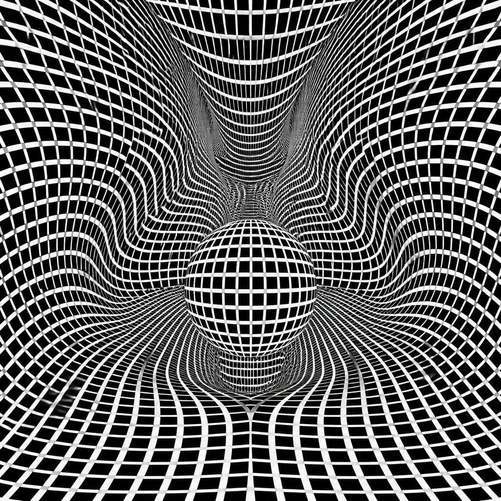 AI-generated image inspired by Op Art
