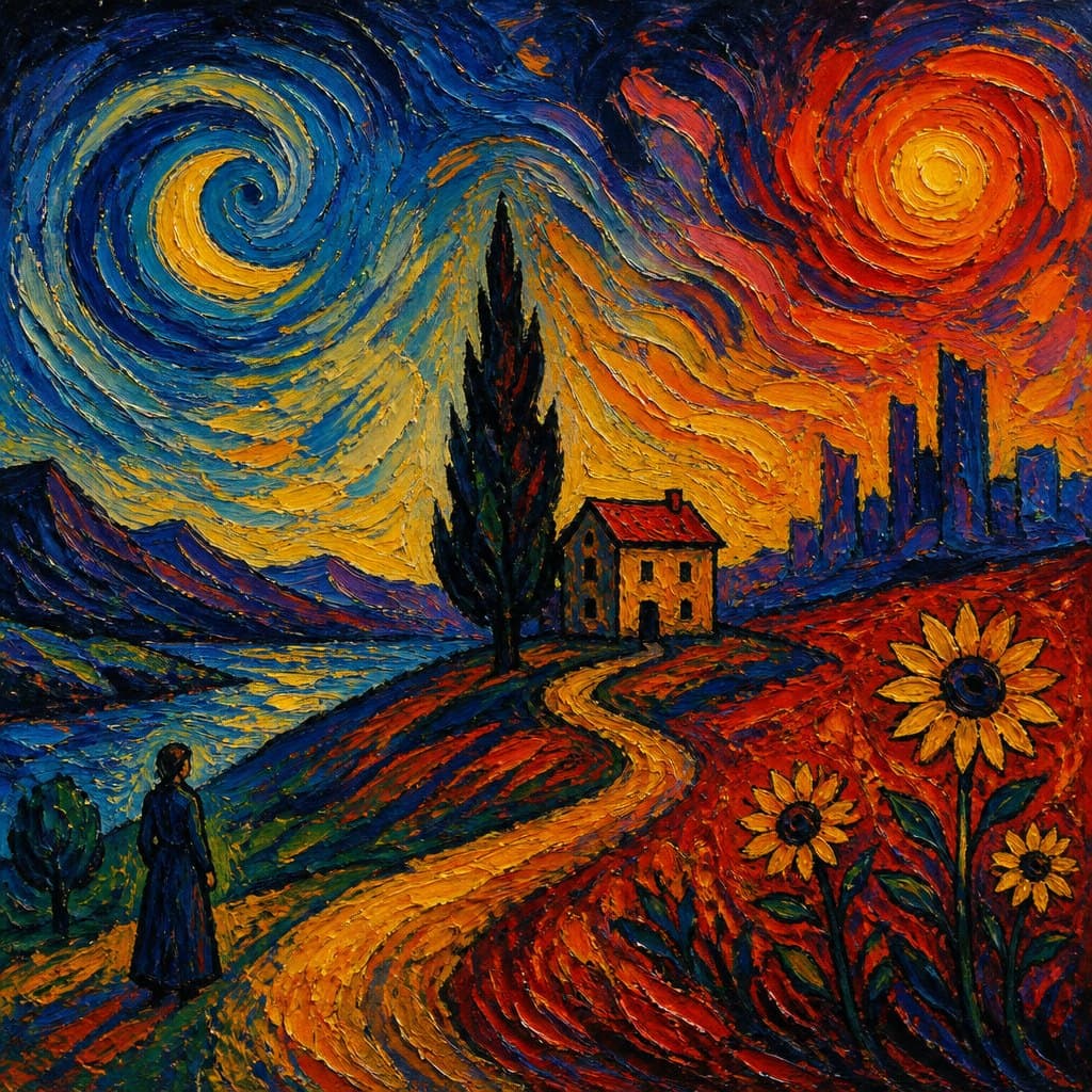AI-generated image inspired by Post-Impressionism
