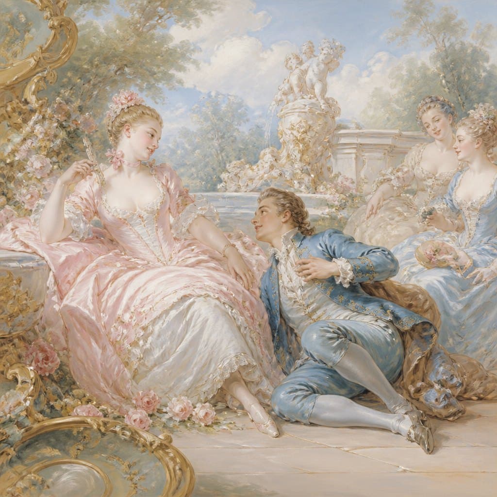 AI-generated image inspired by Rococo