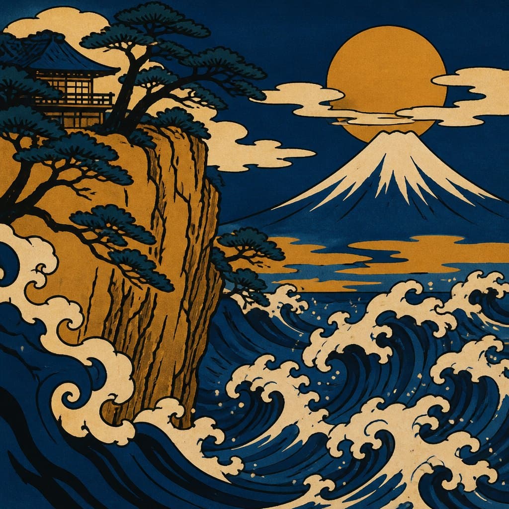 AI-generated image inspired by Ukiyo-e