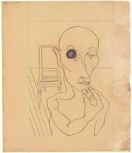 Angelika Hoerle Mann mit Auge — Dada