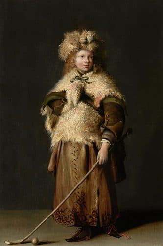 Moses ter Borch Holding a Kolf Stick — Dutch Golden Age