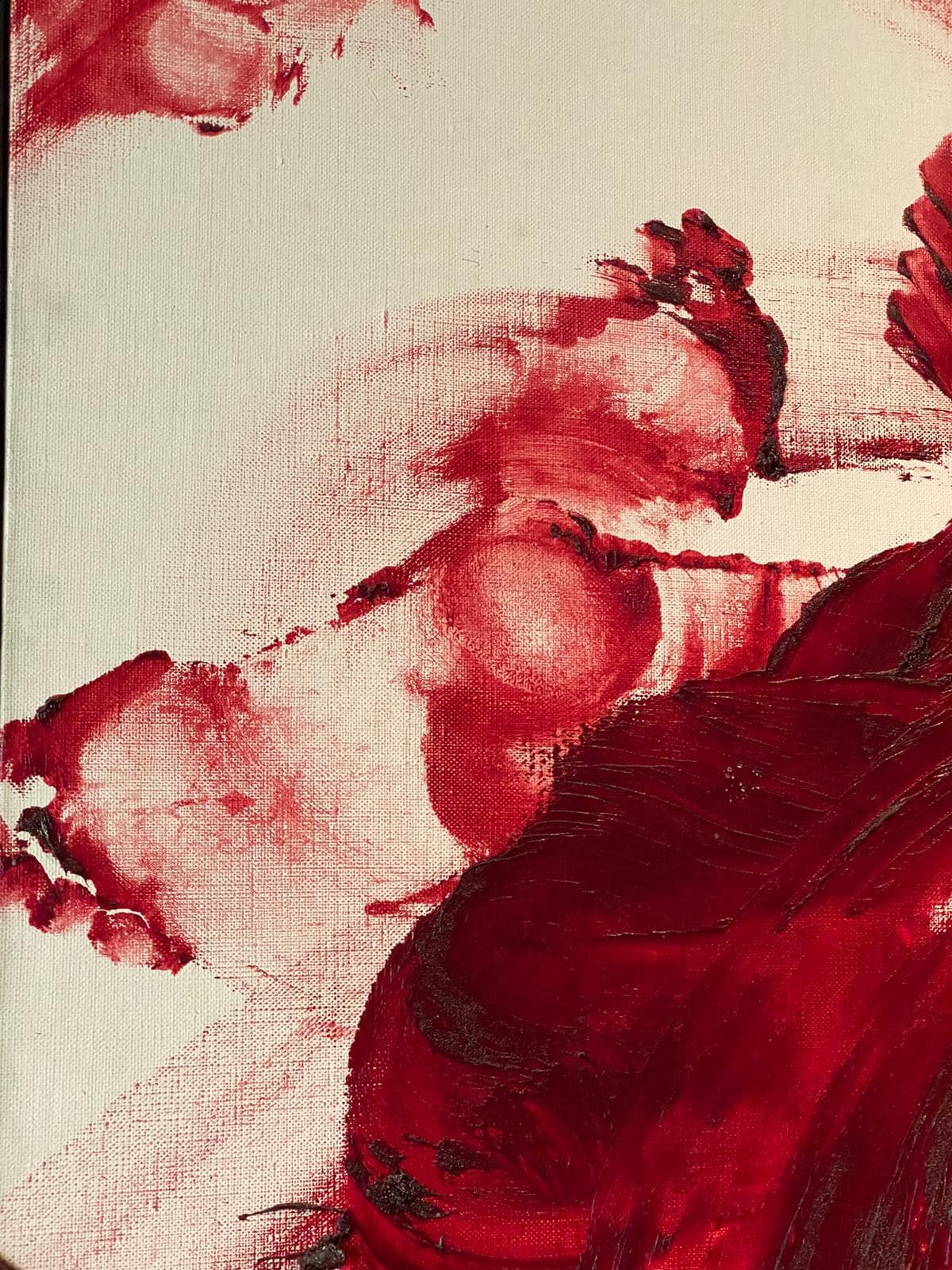 Using his feet — Gutai artwork