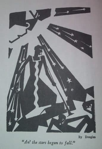 "An' the stars began to fall." by Aaron Douglas — Harlem Renaissance