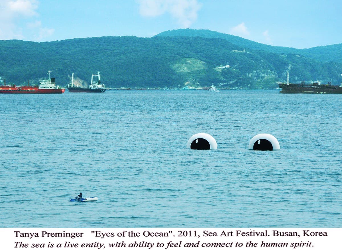 "Eyes of Ocean" -Tanya Preminger -installation — Land Art artwork