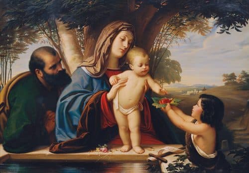 German:  Heilige Familie mit Johannesknaben title QS:P1476,de:"Heilige Familie mit Johannesknaben "label QS:Lde,"Heilige Familie mit Johannesknaben " — Nazarene Movement