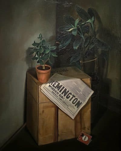 Arno Henschel, Stillleben mit Zeitung — New Objectivity