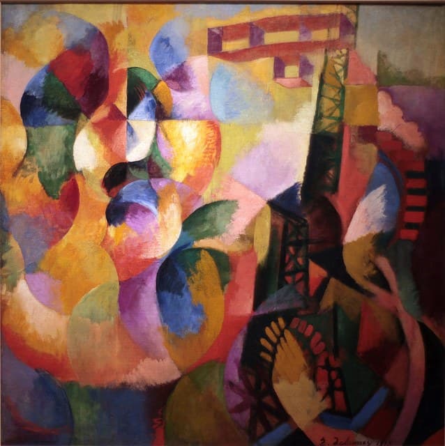 Sun, Tower, Airplane — Orphism artwork