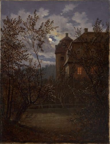 Schloss Milkel in Moonlight label QS:Lde,"Schloss Milkel im Mondschein"label QS:Len,"Schloss Milkel in Moonlight" — Romanticism