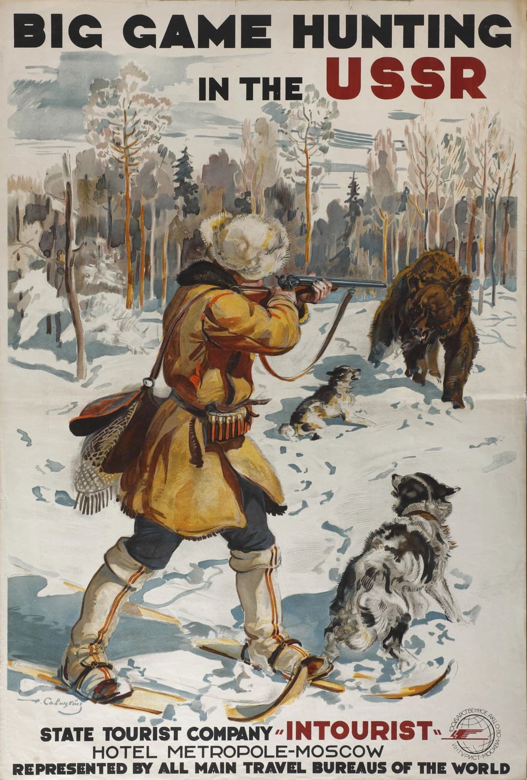 Big Game Hunting in the USSR — Socialist Realism artwork